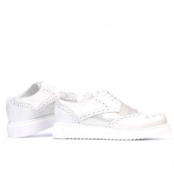 Zapatos casuales de mujer 663-2 blanco nacarado combinado