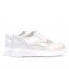 Zapatos casuales de mujer 663-2 blanco nacarado combinado