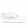 Zapatos casuales de mujer 663-2 blanco nacarado combinado