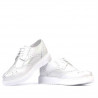 Zapatos casuales de mujer 663-2 blanco nacarado combinado
