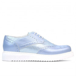 Zapatos casuales de mujer 663-2 azul perla combinado