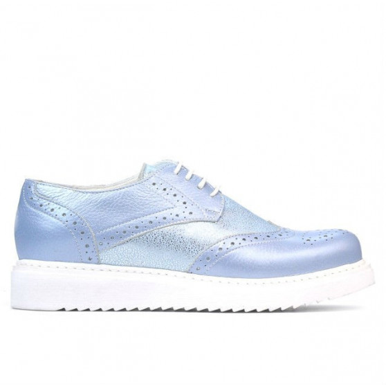 Zapatos casuales de mujer 663-2 azul perla combinado