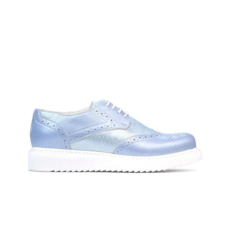 Zapatos casuales de mujer 663-2 azul perla combinado