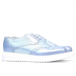 Zapatos casuales de mujer 663-2 azul perla combinado