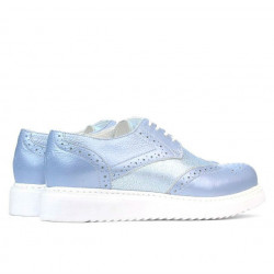 Zapatos casuales de mujer 663-2 azul perla combinado