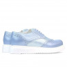 Zapatos casuales de mujer 663-2 azul perla combinado