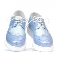 Zapatos casuales de mujer 663-2 azul perla combinado