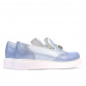 Zapatos casuales mujer 659-1 azul nácar combinado