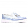 Zapatos casuales mujer 659-1 azul nácar combinado