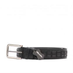 Cinturón hombre 18b negro+croco negro