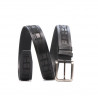 Cinturón hombre 18b negro+croco negro