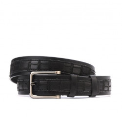 Cinturón hombre 18b negro+croco negro