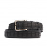 Cinturón hombre 18b negro+croco negro