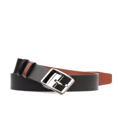 Cinturón hombre 09b bicolor negro+marrón claro