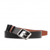 Cinturón hombre 09b bicolor negro+marrón claro