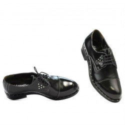 Zapatos casuales de mujer 696 charol negro