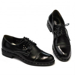 Zapatos casuales de mujer 696 charol negro