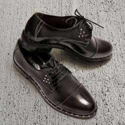 Zapatos casuales de mujer 696 charol negro