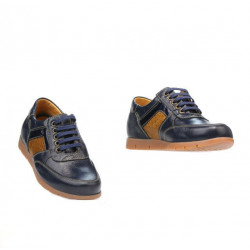 Zapatos para niños 164 índigo+marrón