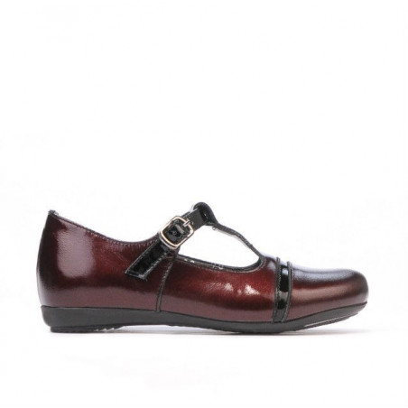 Zapatos para niños pequeños 62c charol burdeos+negro