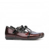 Zapatos para niños pequeños 62c charol burdeos+negro