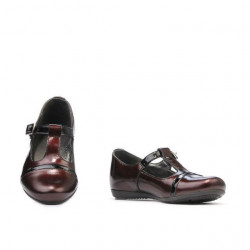 Zapatos para niños pequeños 62c charol burdeos+negro
