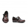Zapatos para niños pequeños 62c charol burdeos+negro