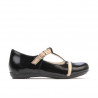 Zapatos para niños pequeños 62c charol negro+beige