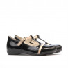 Zapatos para niños pequeños 62c charol negro+beige