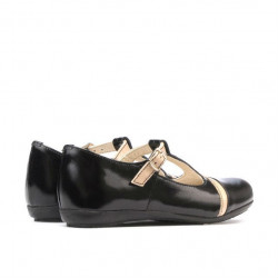 Zapatos para niños pequeños 62c charol negro+beige
