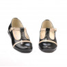 Zapatos para niños pequeños 62c charol negro+beige