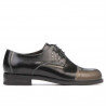 Zapatos casuales de mujer 696 charol negro combinado