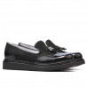Zapatos casuales de mujer 659 charol negro combinado