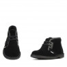 Botines de mujer 7101 negro ante