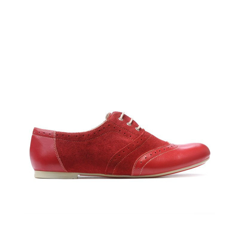 Zapatos casuales de mujer 186 rojo combinado