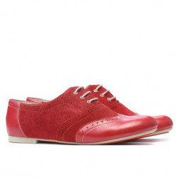 Zapatos casuales de mujer 186 rojo combinado