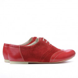 Zapatos casuales de mujer 186 rojo combinado