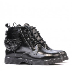 Botas para niños 3010 charol negro