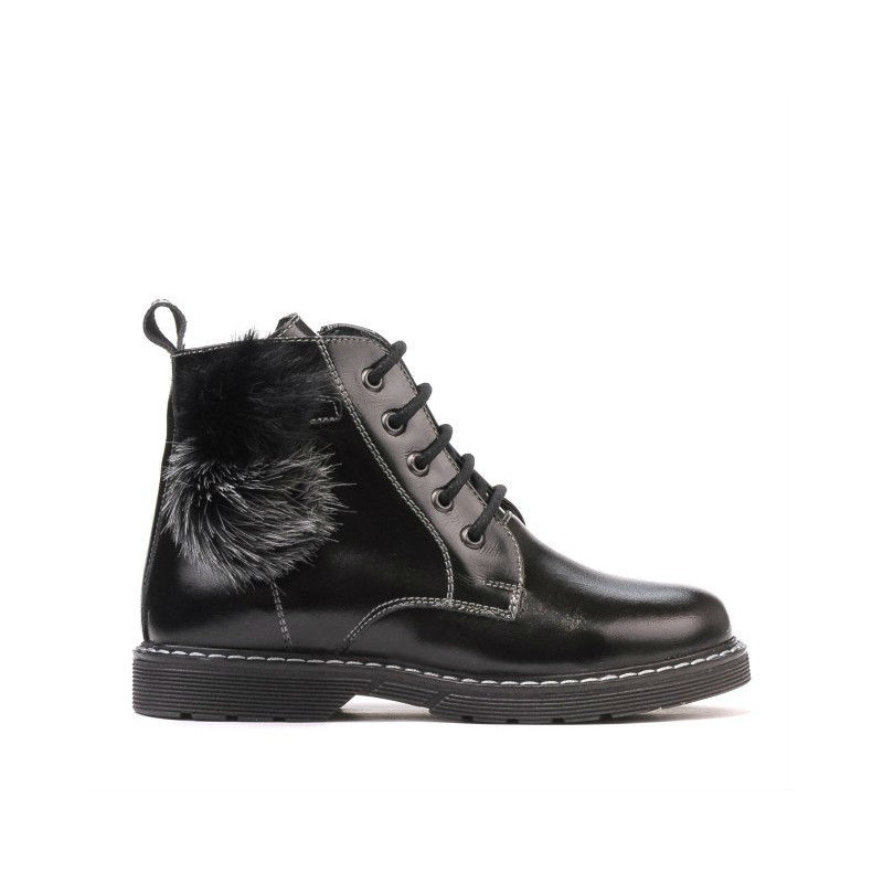 Botas para niños 3010 charol negro