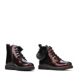 Botas para niños 3010 charol burdeos