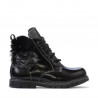 Botines para niños pequeños 38c charol negro