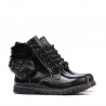 Botines para niños pequeños 38c charol negro