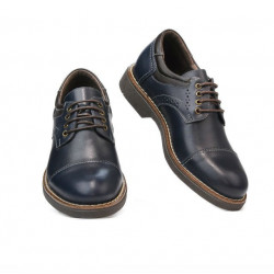 Zapatos elegantes adolescentes 372 índigo+café