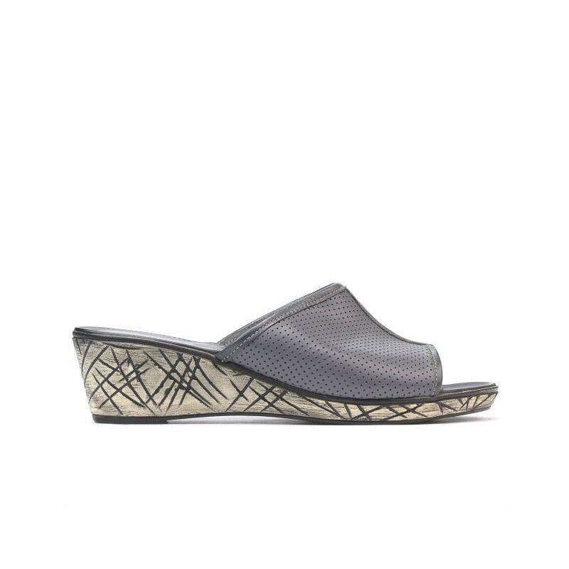 Sandalias de mujer 5004m p gris perforado