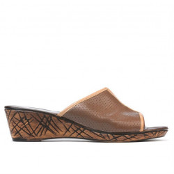 Sandalias de dama 5004mp capuchino perforado