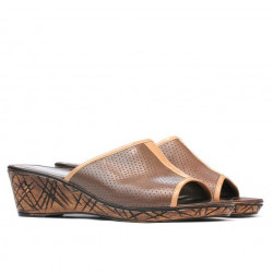 Sandalias de dama 5004mp capuchino perforado