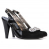 Sandalias mujer 1077 antílope negro+laca negra