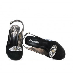 Sandalias mujer 1077 antílope negro+laca negra