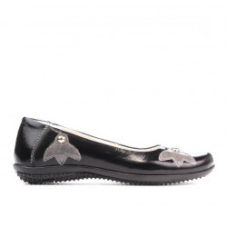 Zapatos para niños 117 charol negro+gris