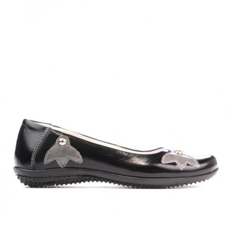 Zapatos para niños 117 charol negro+gris